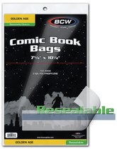 Gold Comic Book Resealable Bags (100pk)